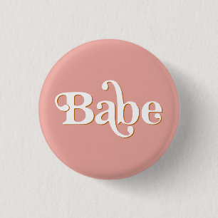 TRIXIE Retro 70's Das Party Bachelorette Babe Button
