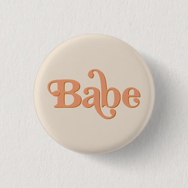 TRIXIE Retro 70's Das Party Bachelorette Babe Button (Vorderseite)