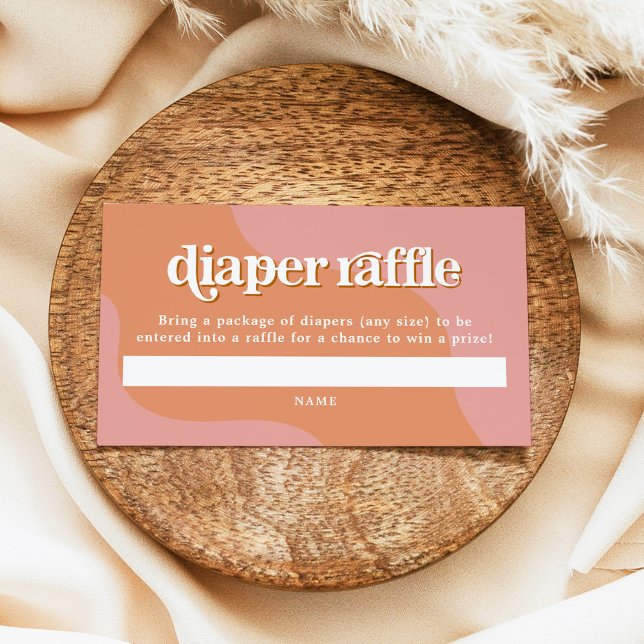 TRIXIE Retro 70's rosa & orange Windel-Karte Platzkarte (Von Creator hochgeladen)