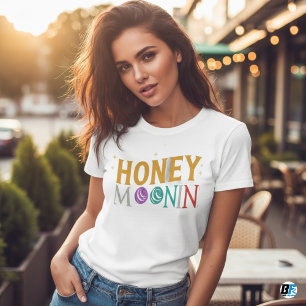 TRIXIE Retro 70's Themed Honeymoonin' Bride T-Shirt