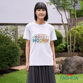 TRIXIE Retro 70's Themed Honeymoonin' Bride T-Shirt