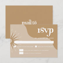 TRIXIE Retro Beige RSVP-Karte für Hochzeitsszenari