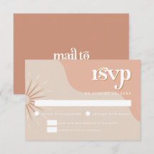TRIXIE Retro Blush RSVP-Karte für Hochzeitsszenari