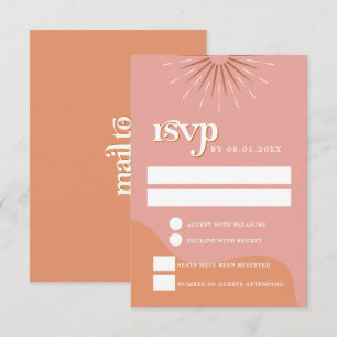 TRIXIE Retro Pink und Orange 70er UAWG Postkarte