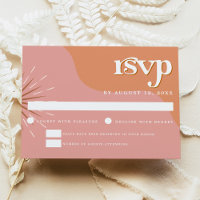 TRIXIE Retro Rosa Orange 70er Themed Wedding RSVP