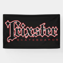 Trixster fait de la planche à roulettes bannière