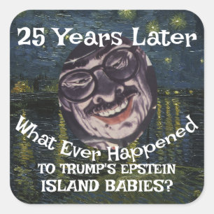 Trmp Epstein Insel Dateien Babys Republikaner Trum Quadratischer Aufkleber