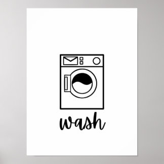 Trocken gezogene Wiederholpostken waschen Poster