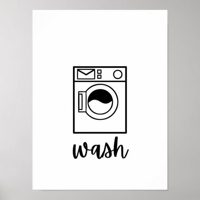 Trocken gezogene Wiederholpostken waschen Poster (Vorne)
