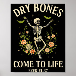 Trockene Knochen erwachen zum Leben und tanzen als Poster