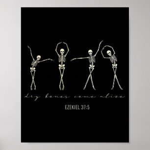 Trockene Knochen leben _ Hesekiel 37_5 Christliche Poster
