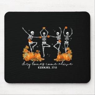 Trockene Knochen werden lebendig Halloween-Skelett Mousepad