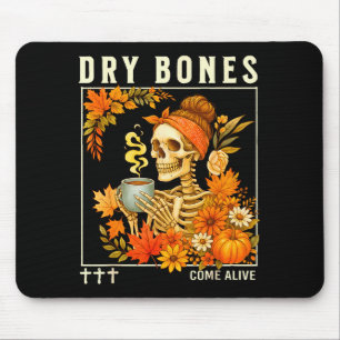 Trockene Knochen werden lebendig Herbst Skelett Fl Mousepad