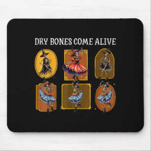 Trockene Knochen werden lebendig Tanzendes Skelett Mousepad