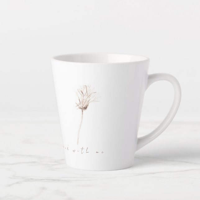 Trockene Lüsternfarbe zeichnend latte Tasse (Rechts)