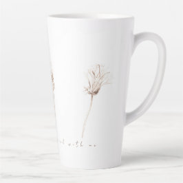Trockene Lüsternfarbe zeichnend latte Tasse