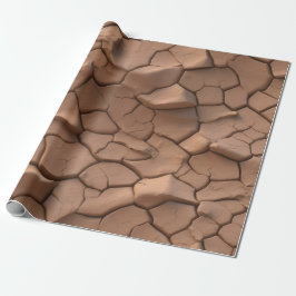 Trockene Wüstenrisse und Muster Geschenkpapier