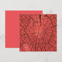 Trockener Baumstamm Ausschnitt Rosa-Rotes Holz Fot Karte