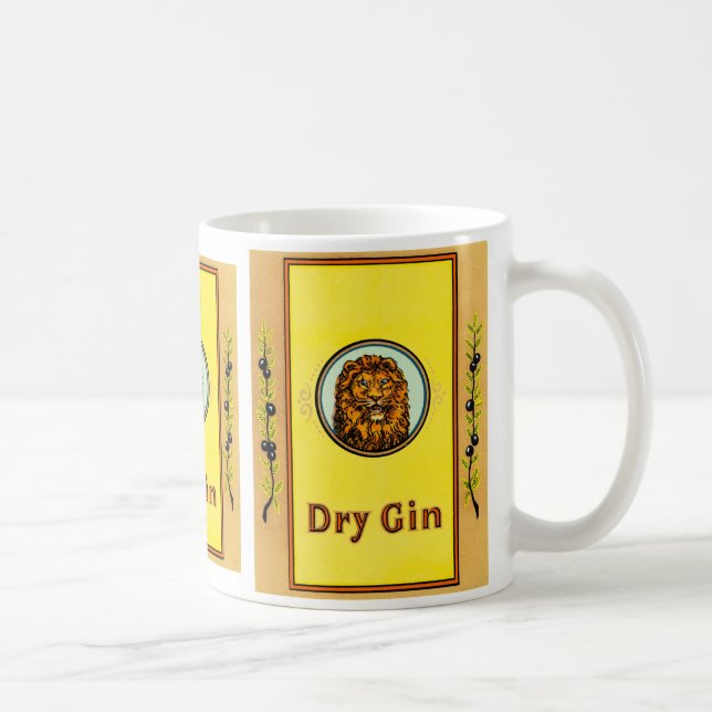Trockener Gin Löwe Kaffeetasse (Rechts)