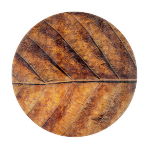 Trockenes Blatt: natürlicher Texturhintergrund. Schneidebrett