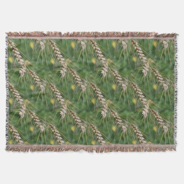 Trockenes Sommergras Naturkunstmuster Decke (Vorderseite)