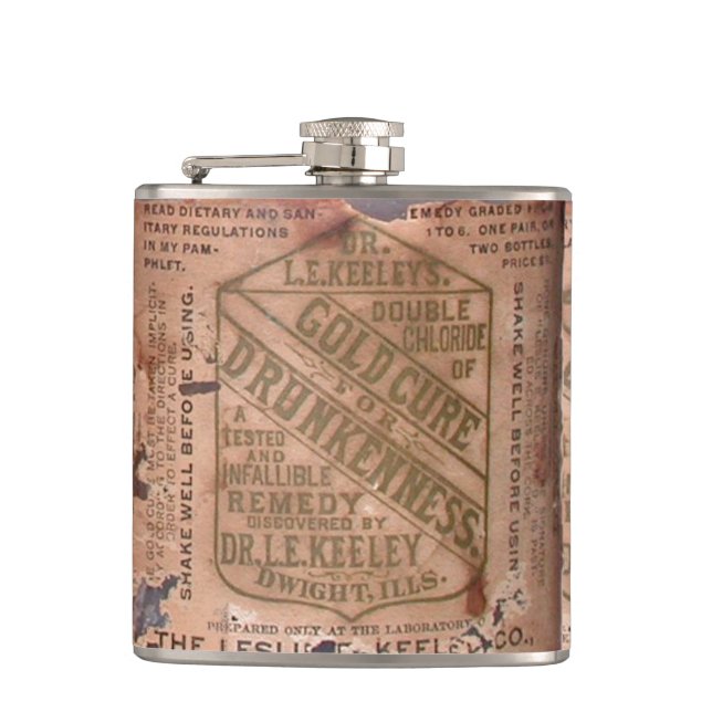 Trockenheit Vintage Labeldrehung Flachmann (Vorderseite)