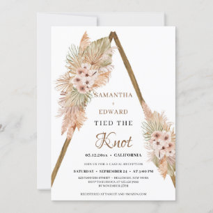 Trockenpalme Pampas Grass Dusty Orchid Elopement Einladung