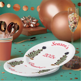 Trockenpresse Blume Weihnachtsbaum Pappteller