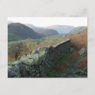 Trockensteinwand oberhalb von Thirlmere Postkarte