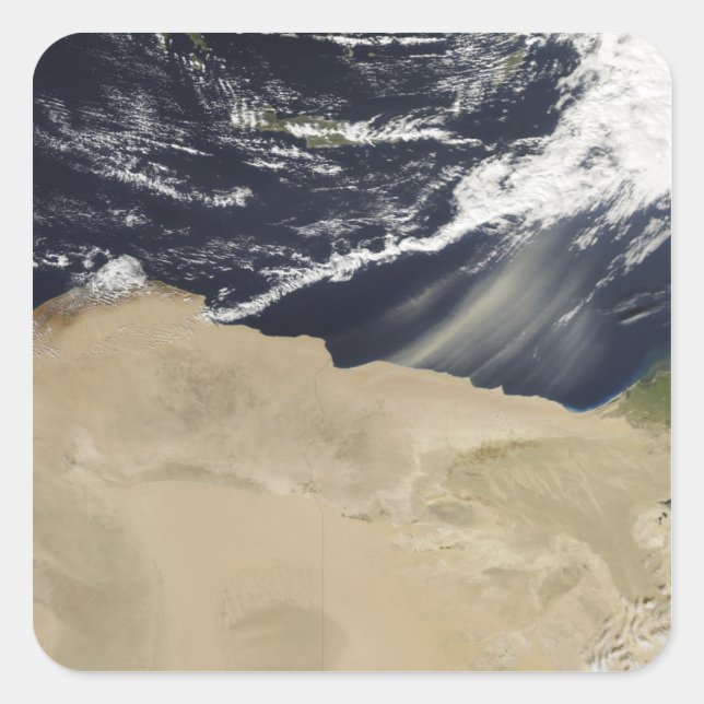 Trockensturm über Ägypten Quadratischer Aufkleber (Vorderseite)