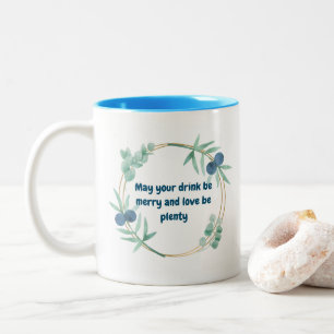 TROCKNEN SIE NUR, LIEBE IST ÜBERHAUPT. ZWEIFARBIGE TASSE