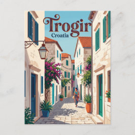 Trogir Altstadt Gasse Kroatien Postkarte