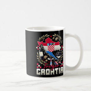 Trogir Kroatien Souvenir kroatische Flagge Karte  Kaffeetasse