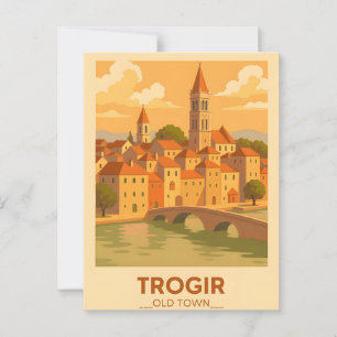 Trogir Kroatien Vintage-Reiseposter Postkarte