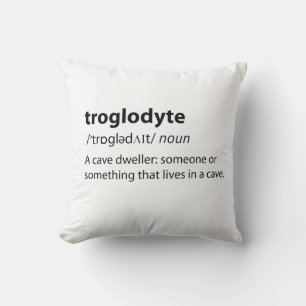 Troglodyte - Funny Cave Dweller Caver Speleology Kissen