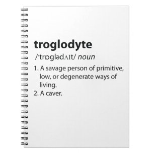 Troglodyte - Höhlenforschung mit sonniger Definiti Notizblock