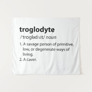 Troglodyte - Höhlenforschung mit sonniger Definiti Wandteppich