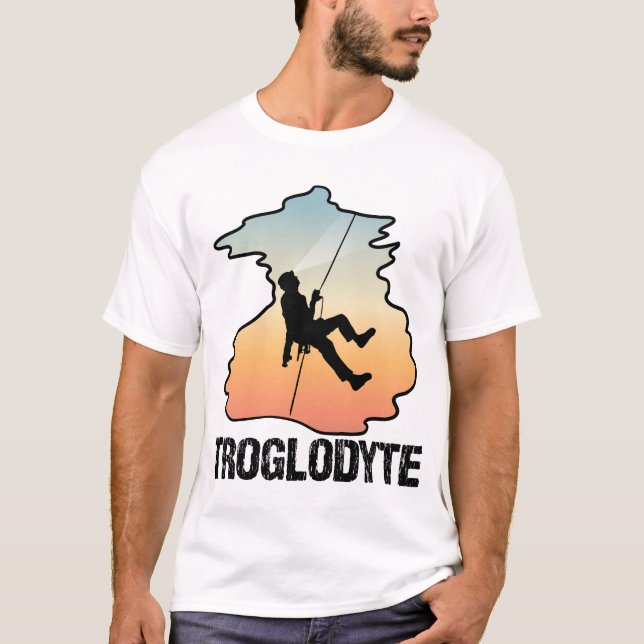 Troglodyte - Höhlenspelunkologie T-Shirt (Vorderseite)