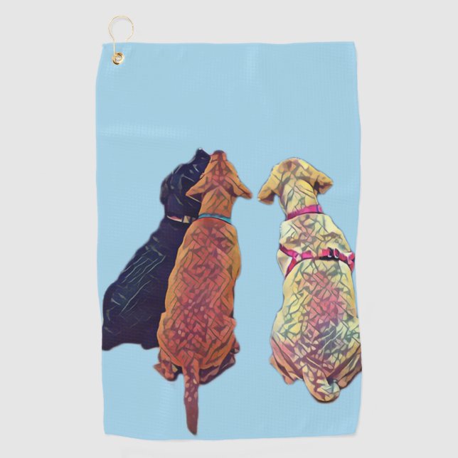 Trois amigos serviette de golf (Devant)