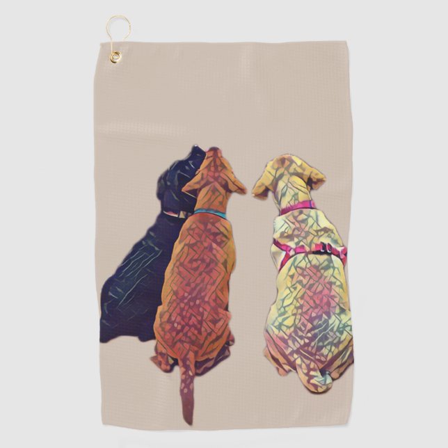 Trois amigos serviette de golf (Devant)