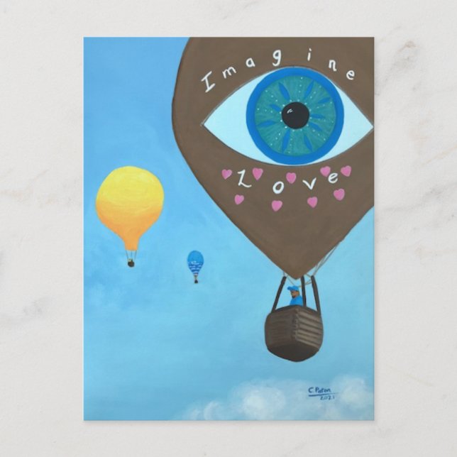 Trois Ballons à air chaud Imaginez des cartes post (Devant)