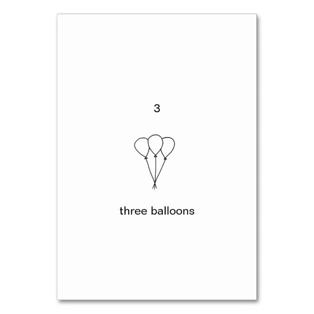 Trois ballons, des cartes mémoires personnalisées (Dos)