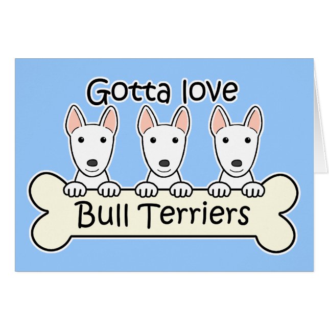 Trois bulls-terrier (Devant horizontal)