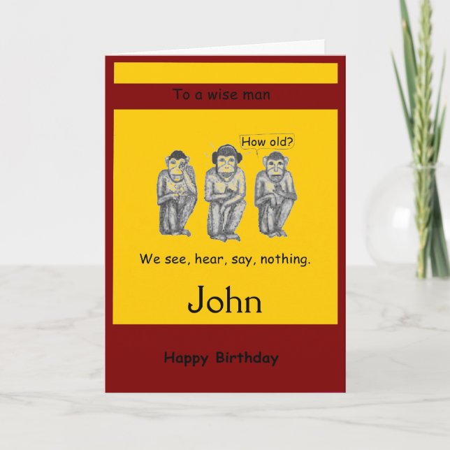 Trois cartes d'Anniversaire Sage, Moderne (Devant)
