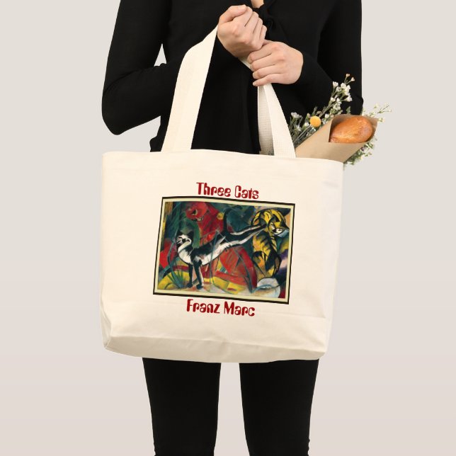 Trois chats par Franz Marc - Sac fourre-tout en to (Devant (produit))