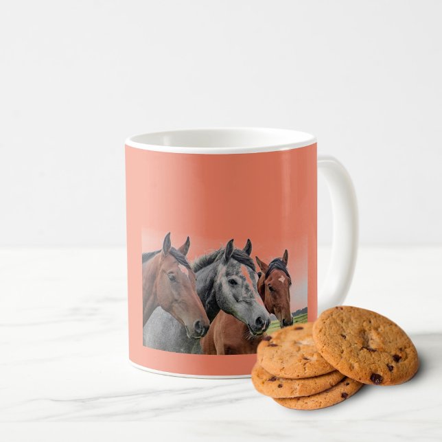 Trois Chevaux Café Mug (Créateur téléchargé)