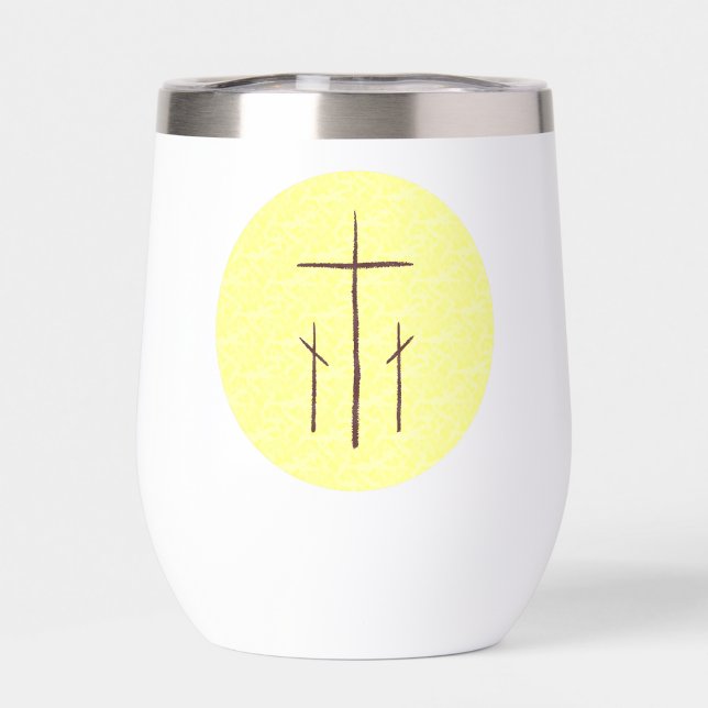 Trois croix sur le Calvaire jaune buvant (Créateur téléchargé)