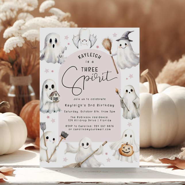 Trois Esprit Troisième Anniversaire Invitation (Créateur téléchargé)