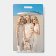 Trois femmes jour merveilleux chanceuse Badge