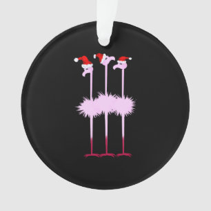 Trois Flamants roses de Noël